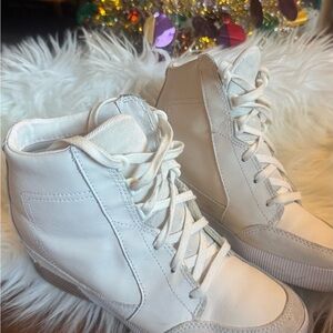 Women's Cream High-Top Sneakers